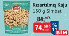 SİMBAT KIZARTILMIŞ KAJU 150 G SİMBAT KIZARTILMIŞ KAJU 150 G
